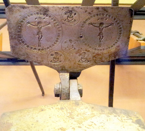 Vecchia Pinza Forgia Stampo in ferro per Ostie - Chiesa Ostia Religione  antico